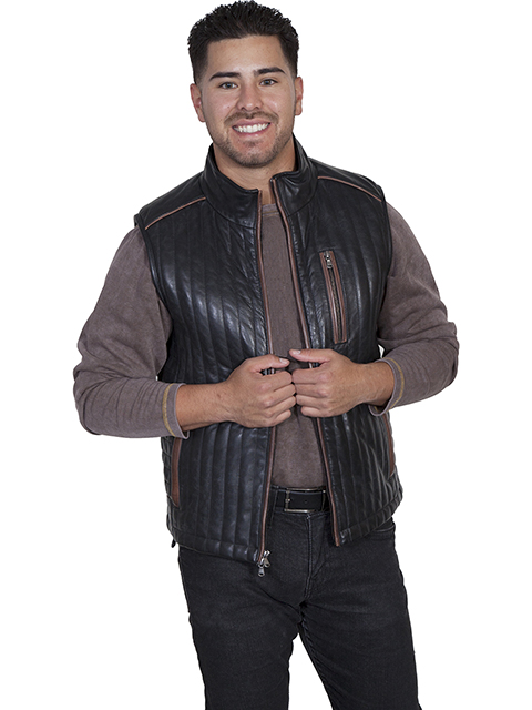 (image for) Two tone leather vest