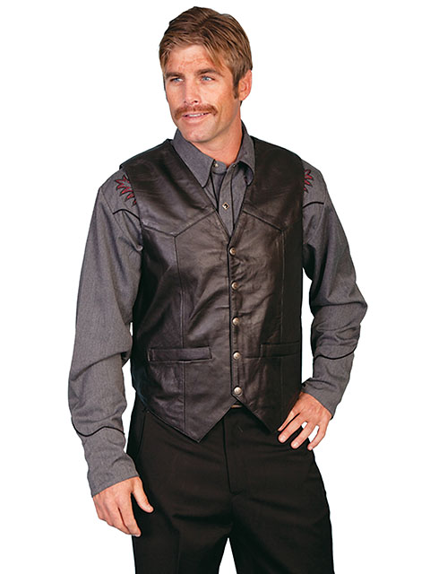 (image for) Lambskin snap front vest
