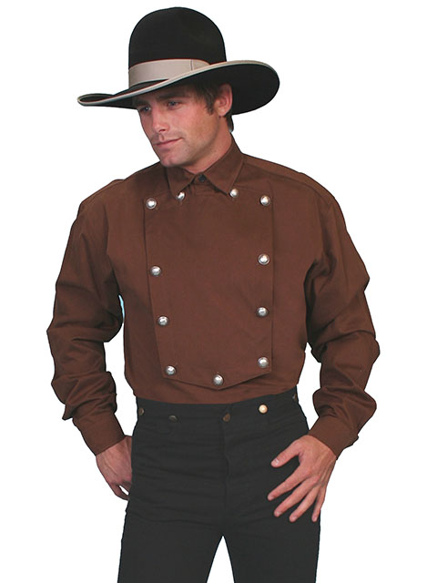 Brushed twill cotton bib shirt [538720] : OldTradingPost.com Western ...