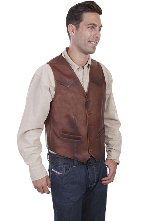 Classic Western Leather Vest [707] : OldTradingPost.com Western Store ...