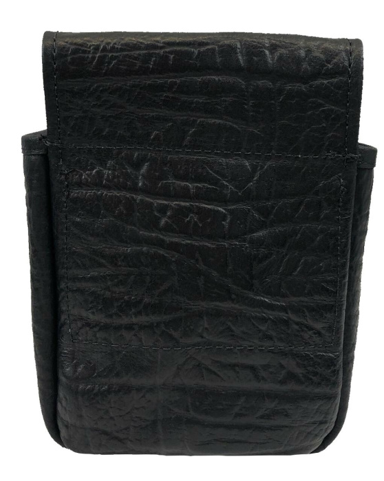 (image for) Black Crocodile Hornback & Cape Buffalo Shotgun Shell Belt Pouch Deluxe
