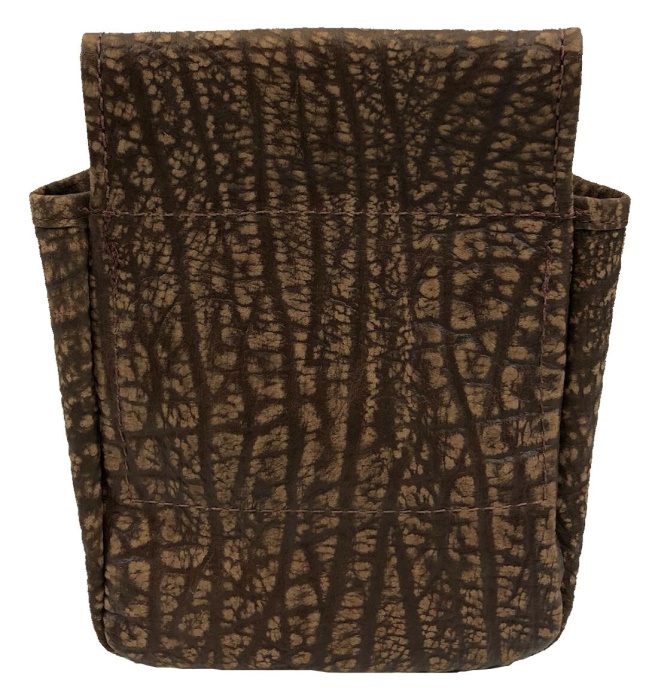 (image for) Brown Crocodile Hornback & Cape Buffalo Shotgun Shell Belt Pouch Deluxe