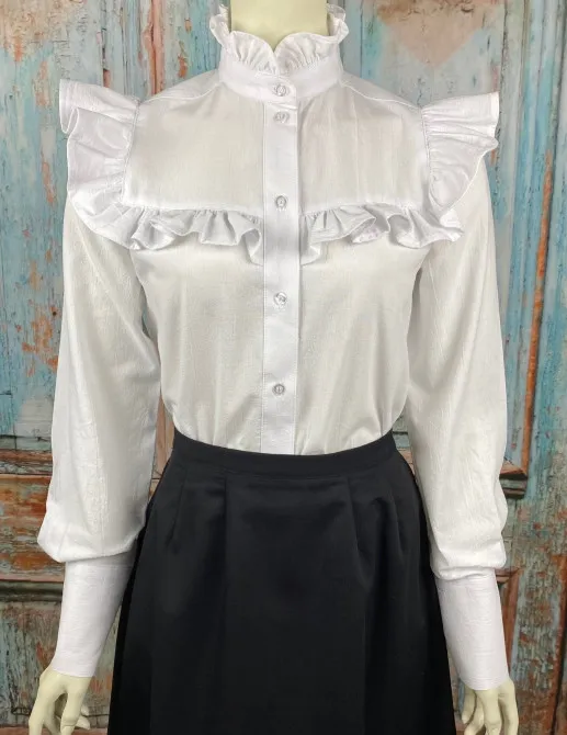 (image for) Emma Western Ladies Western Cotton Ruffled Blouse