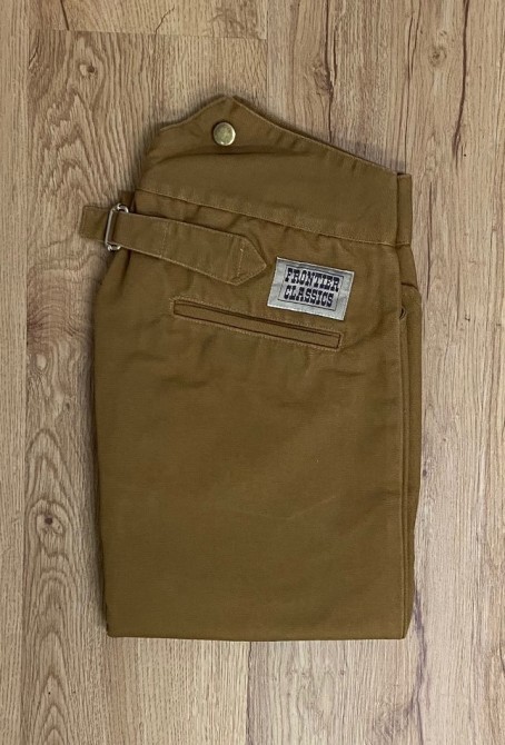 (image for) Chestnut Brown Cotton Canvas Frontier Trousers (42 Waist / 36 Inseam)