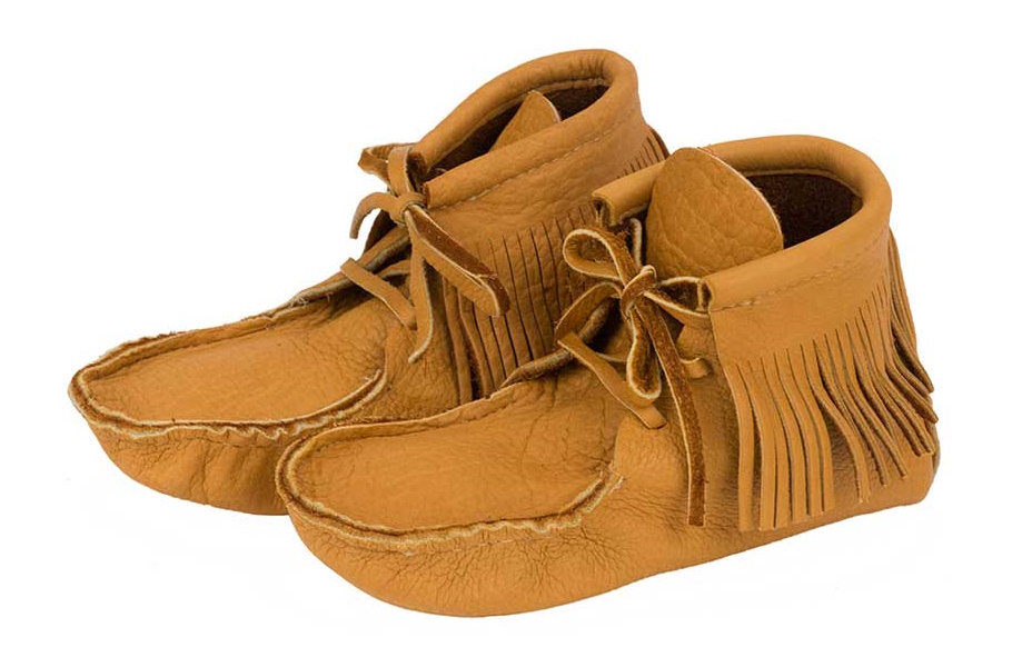 American Bison Leather Ankle High Moccasins [8001] : Old Trading Post ...