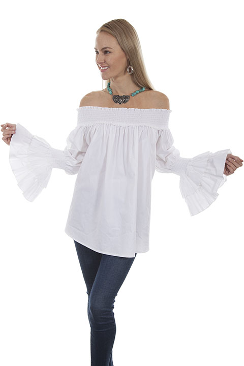 (image for) Smocked neck blouse