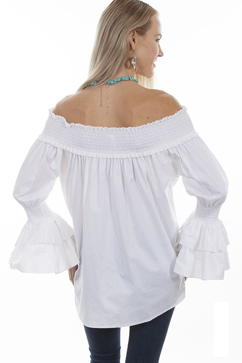 (image for) Smocked neck blouse