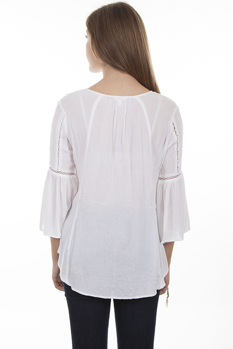 (image for) Hi/lo lace crochet blouse
