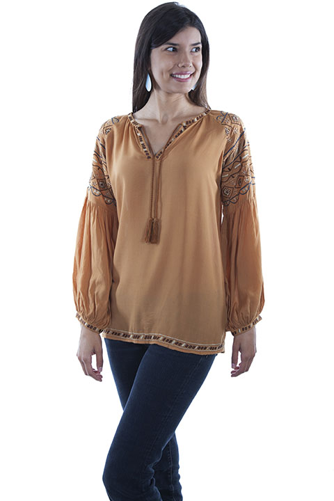 (image for) Blouse with poet sleeves
