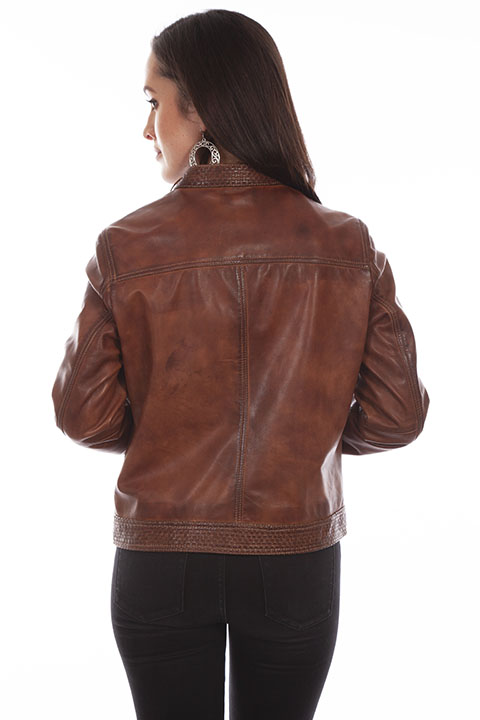 (image for) Antique Brown Washed Lamb Jacket Small