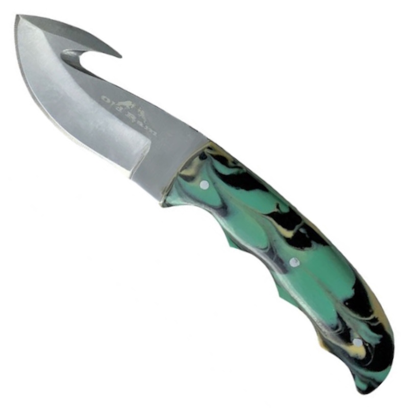 (image for) Old Ram Gut Hook Blade Skinning Knife with Sheath