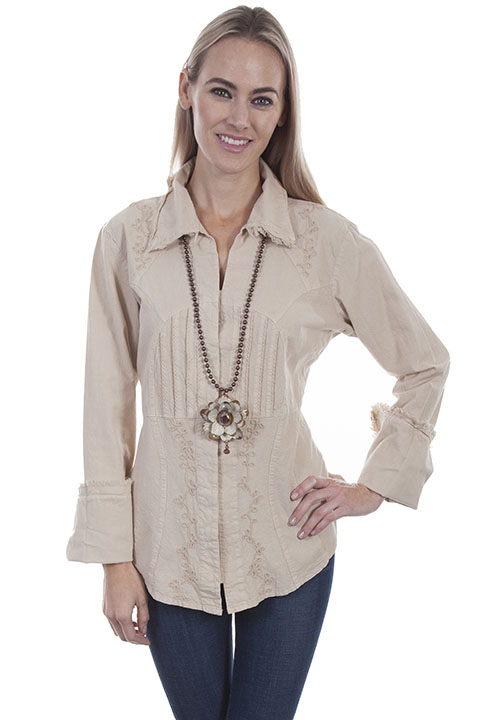(image for) Cotton long sleeve blouse