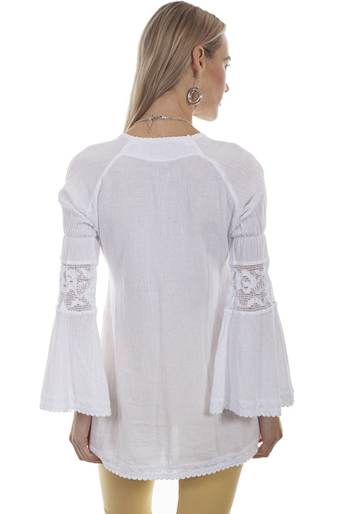 (image for) Peruvian cotton top with crochet detailing