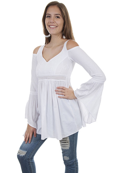 (image for) Empire style cold shoulder tunic