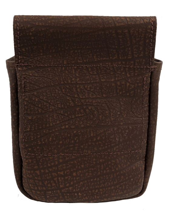 Old Post Shell Pouch Brown Crocodile Belly & Cape Buffalo Shotgun Shell Belt Pouch Deluxe ...