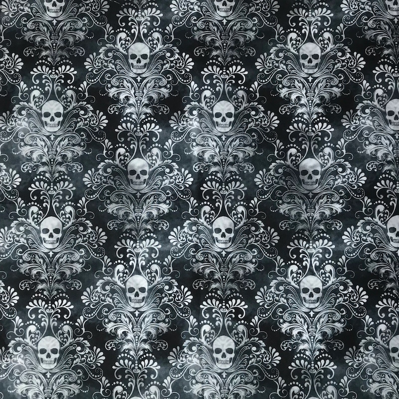 (image for) Charcoal Skulls Cotton Bandanna