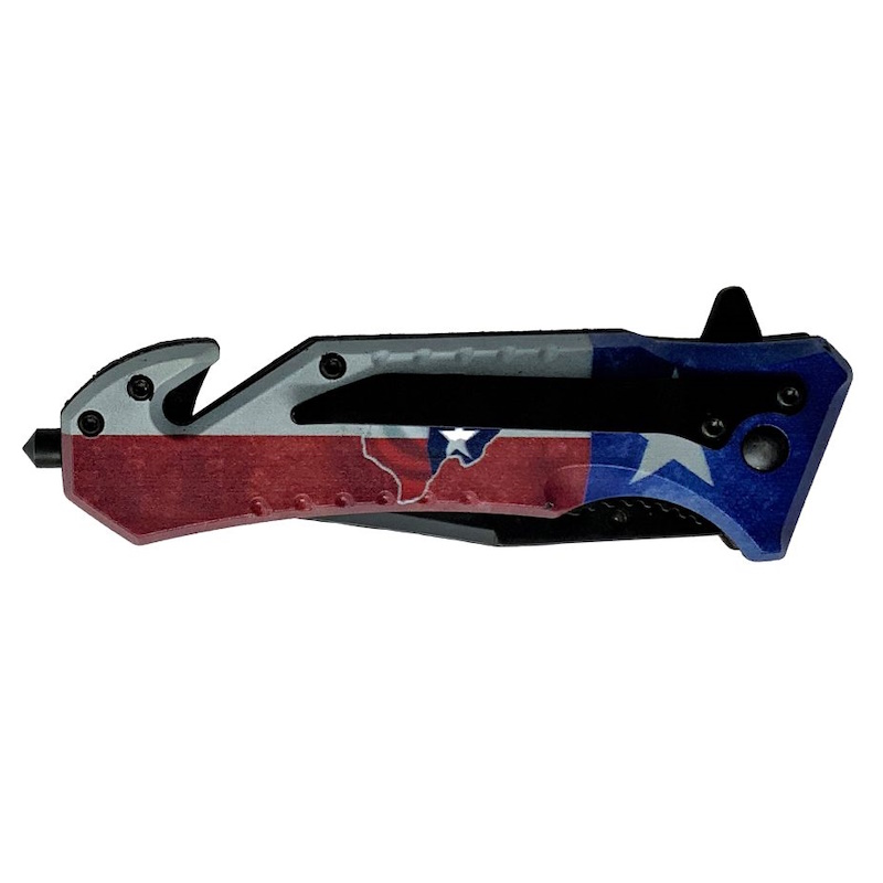 (image for) Snake Eye Tactical Rescue Style Spring Assist Knife Texas