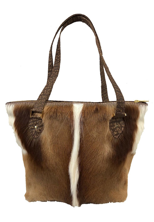 (image for) Springbok & Cape Buffalo Hide Leather Carry All Purse