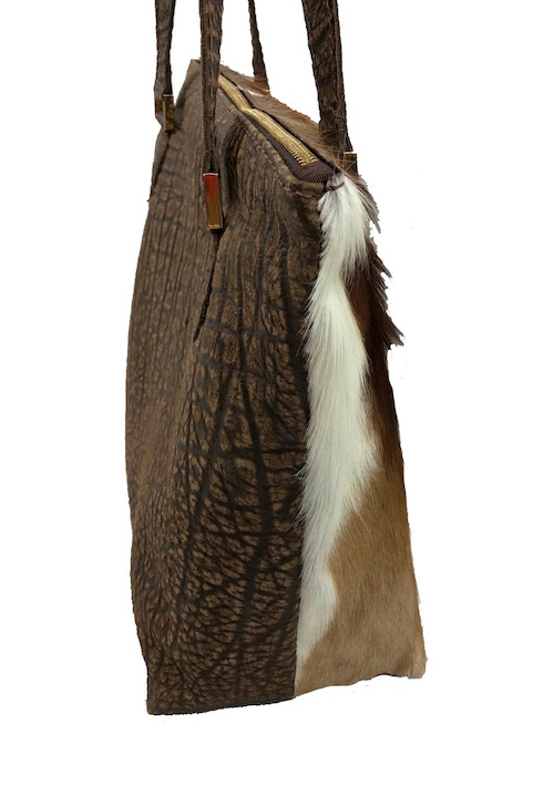 (image for) Springbok & Cape Buffalo Hide Leather Carry All Purse