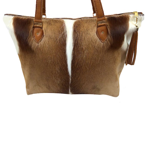 (image for) Springbok & Cowhide Leather Carry All Purse Tote
