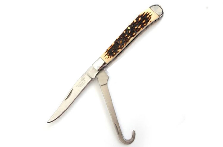 (image for) Stainless steel bone handle pocket knife hoof pick tool