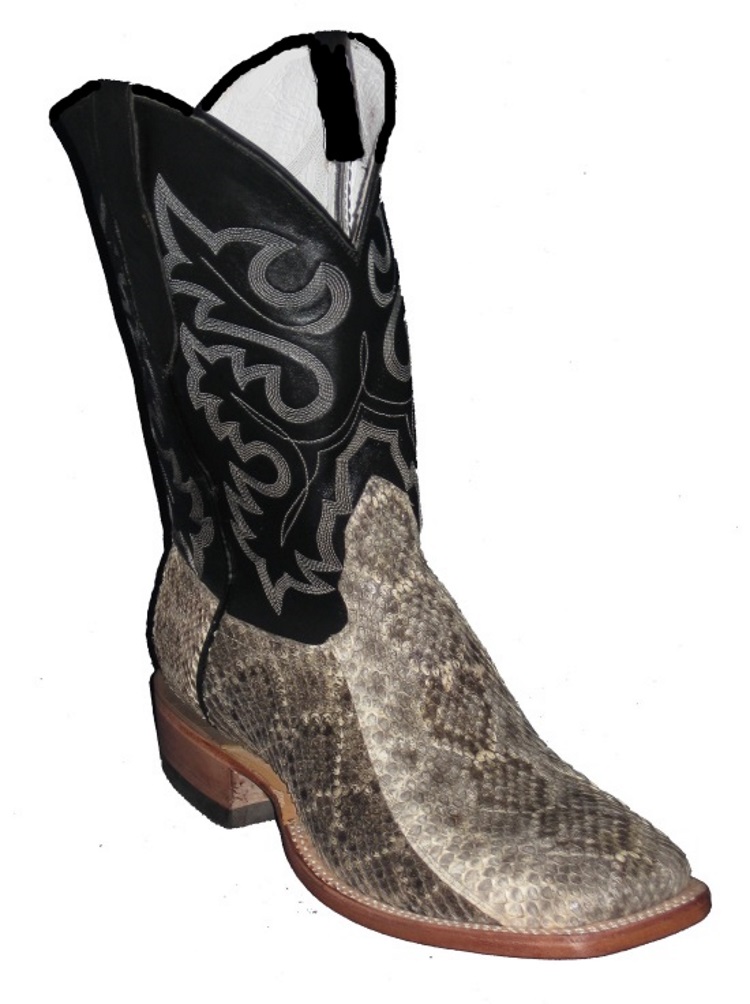 square toe snakeskin cowboy boots