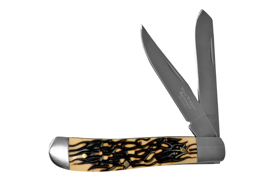 (image for) Wild Turkey Handmade Trapper Manual Folding 2 Blade Knife