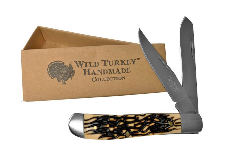 (image for) Wild Turkey Handmade Trapper Manual Folding 2 Blade Knife