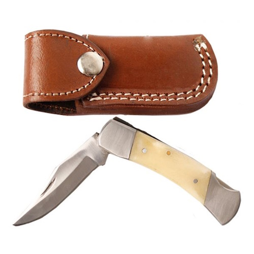 (image for) Wild Turkey handmade folding knife with bone handle