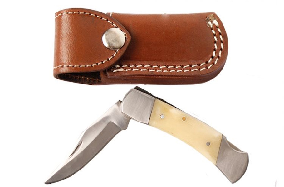 (image for) Wild Turkey handmade folding knife with bone handle