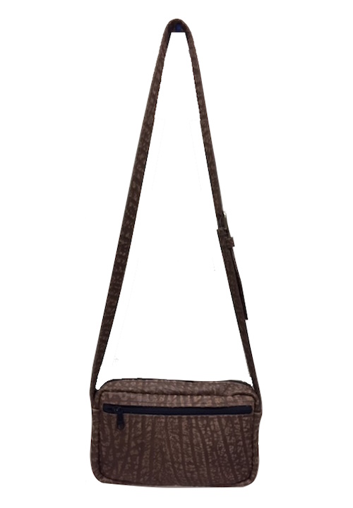 (image for) Zebra & Brown Cape Buffalo Leather Crossbody Purse