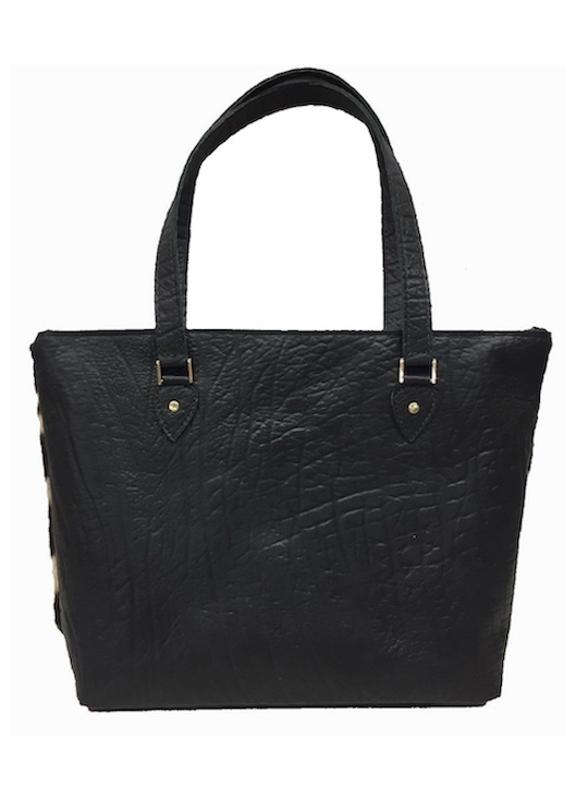 (image for) Burchell's Zebra & Cape Buffalo Hide Leather Carry All Tote