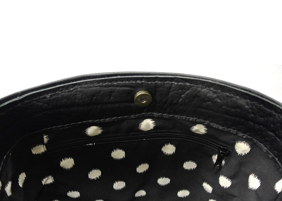 (image for) Burchell's Zebra & Cape Buffalo Leather Tote Bag
