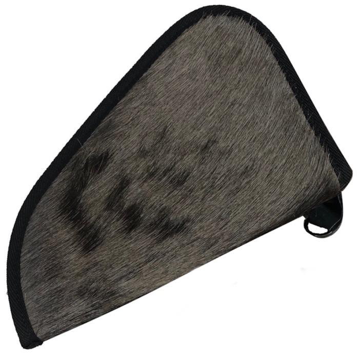 (image for) Blue Wildebeest Hair On Hide Handgun Case