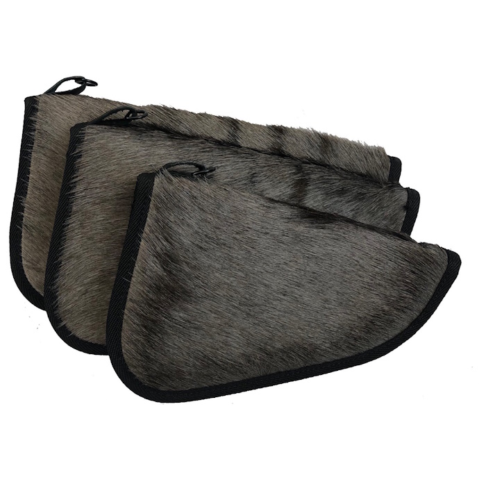 (image for) Blue Wildebeest Hair On Hide Handgun Case