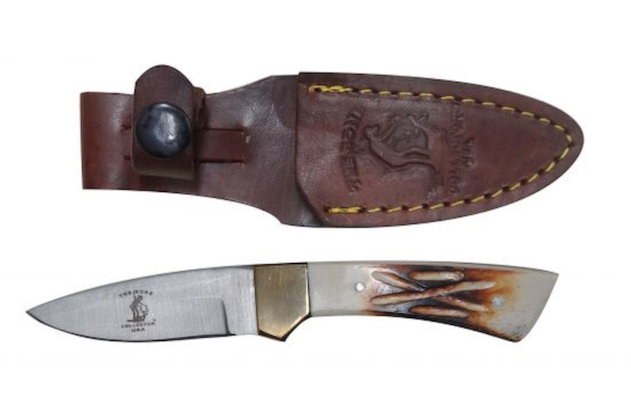 (image for) Bone Collector Fixed Blade Knife & Leather Sheath