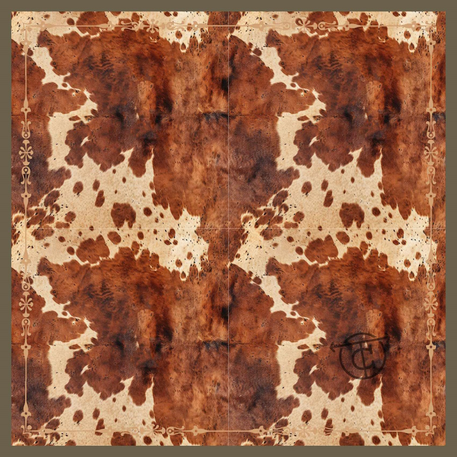 (image for) Brown Cowhide Design Wild Rag