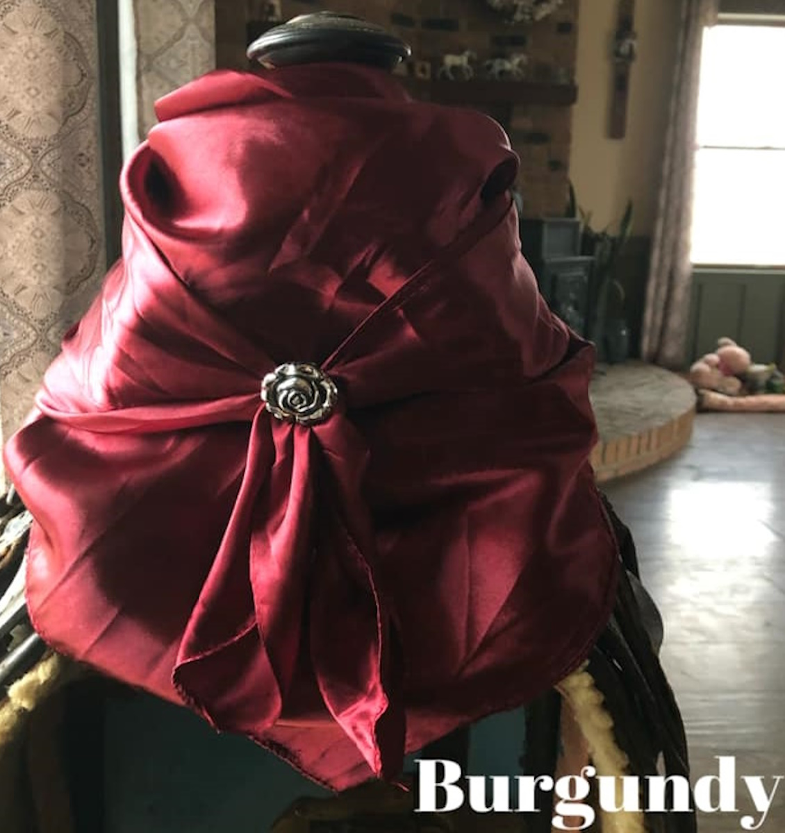 (image for) Burgundy Wild Rag Scarf