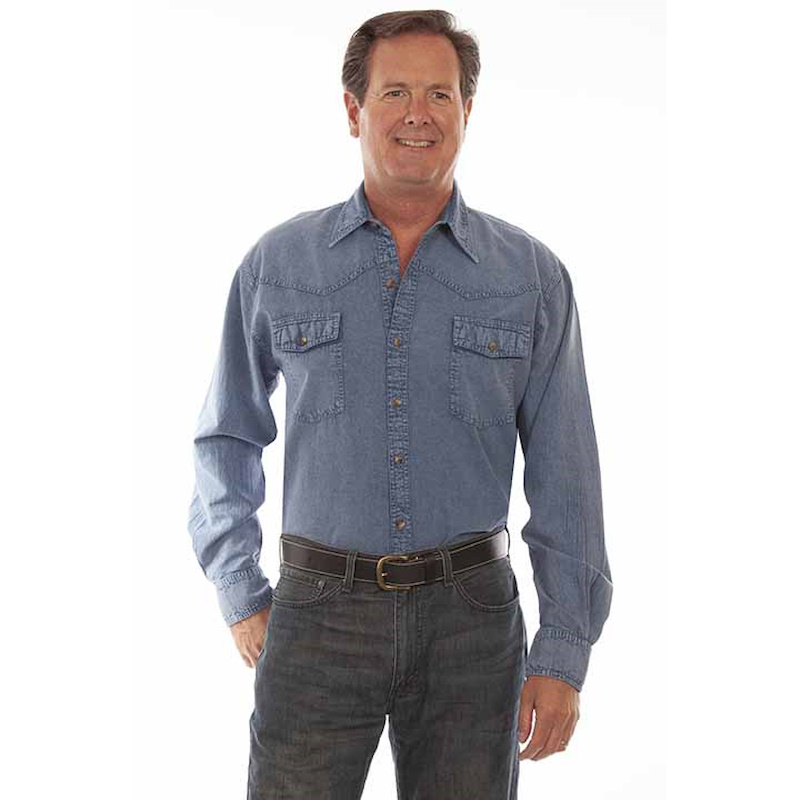 (image for) Button Front Cotton Shirt with Flap Chest Pockets