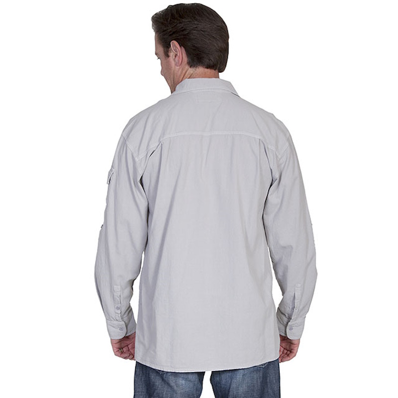 (image for) Lightweight Cotton Shirt with Sleeve Pocket & Straps