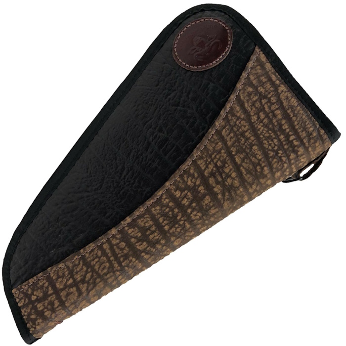(image for) Firearm Case Cape Buffalo Hide Two Tone Leather