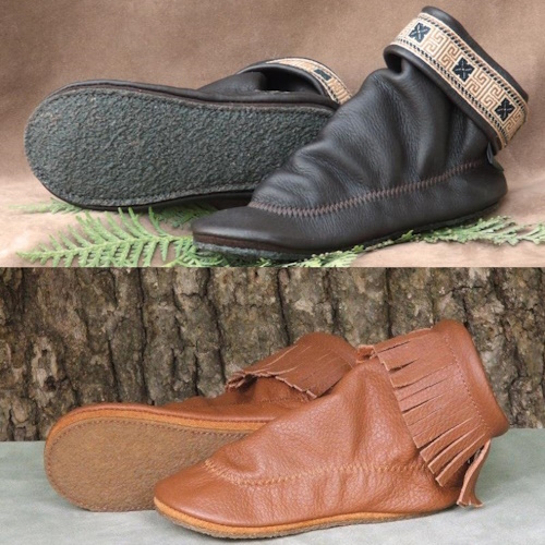 (image for) Children's Teepee Boots with Rubber Soles - Deertan