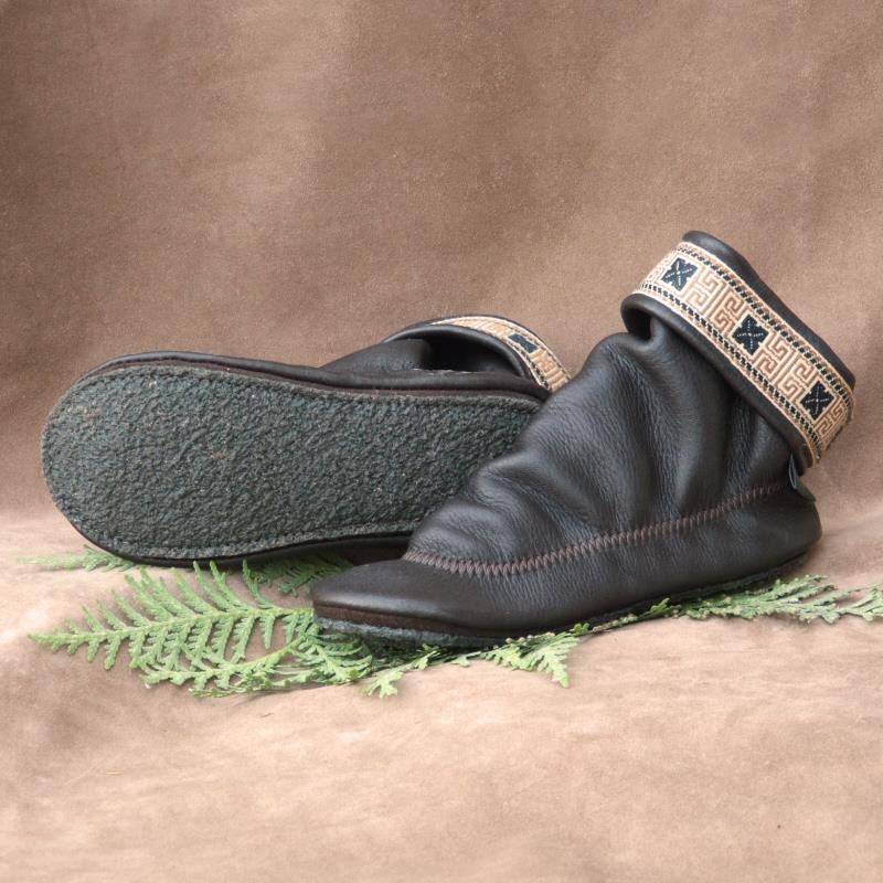 (image for) Children's Teepee Boots with Rubber Soles - Deertan