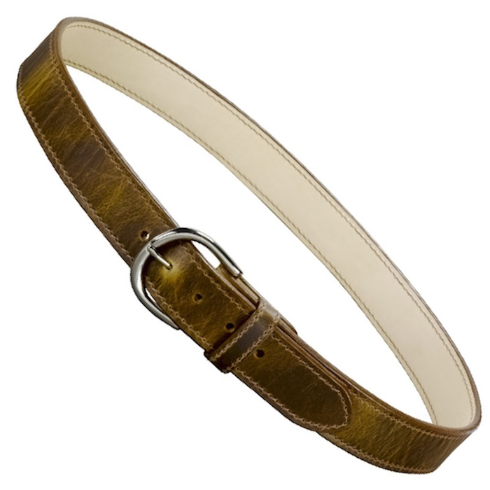 (image for) 1 1/2" American Bison Leather Belt Black or Brown