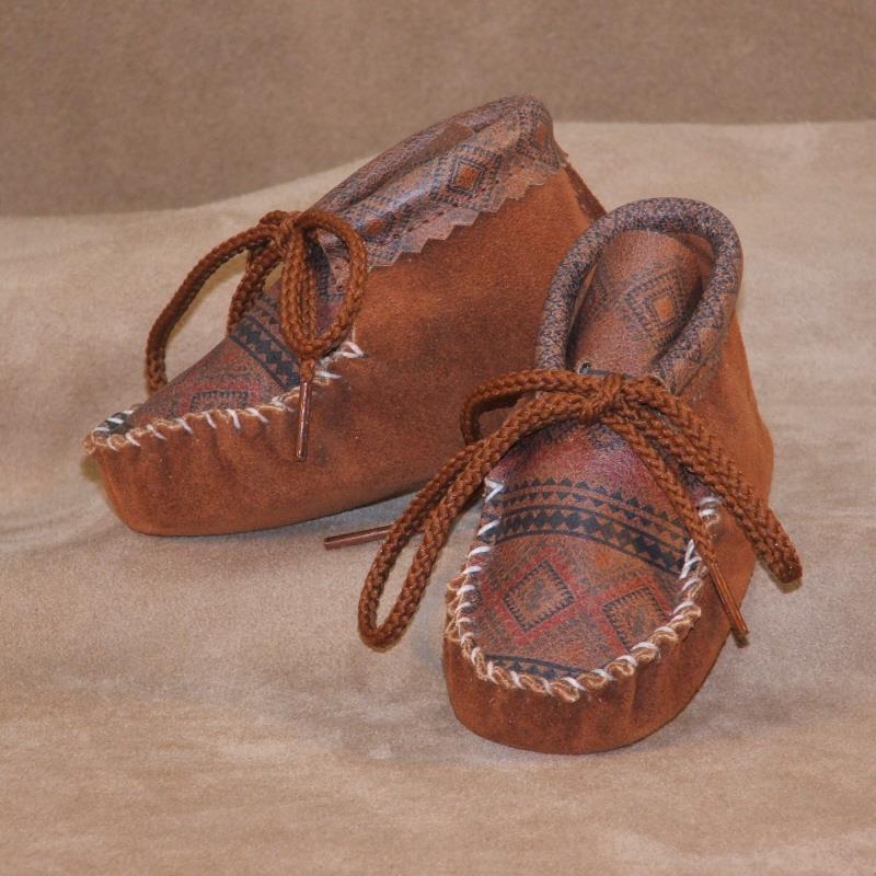 (image for) Infant Patterned Suede Booties