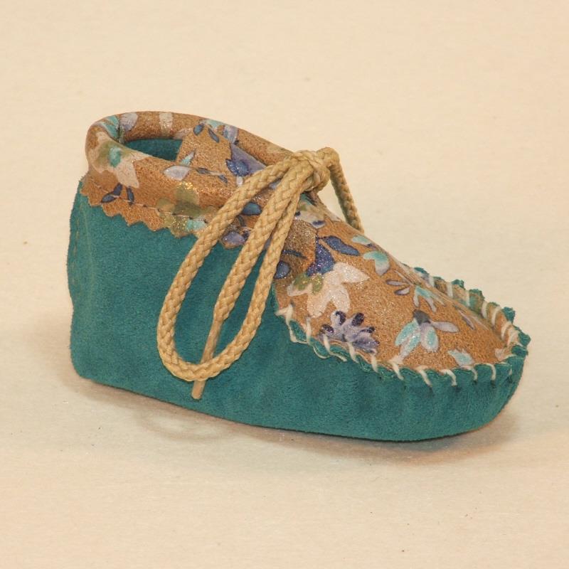 (image for) Infant Patterned Suede Booties