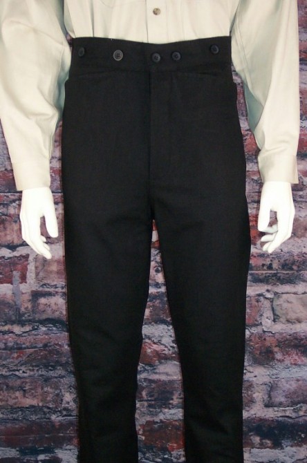 (image for) Gunfighters Black Brushed Cotton Twill Pants (30 Waist / 36 Inseam)