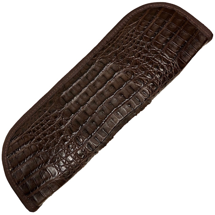 (image for) Crocodile Hornback Padded Knife Storage Zipper Case