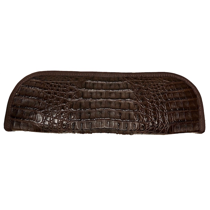 (image for) Crocodile Hornback Padded Knife Storage Zipper Case