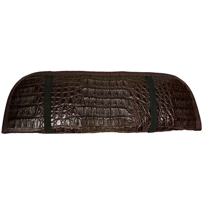 (image for) Crocodile Hornback Padded Knife Storage Zipper Case